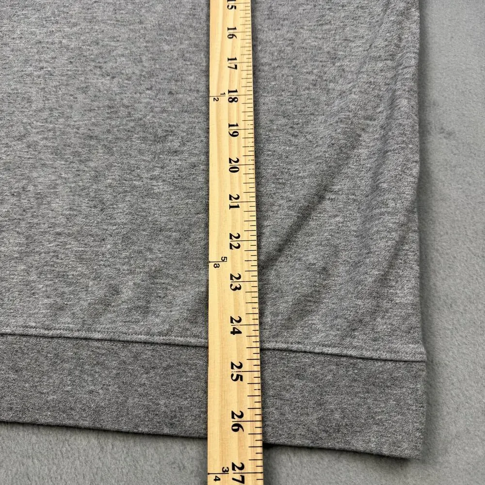 Johnnie-O Sweatshirt Mens Medium Gray 1/4 Zip Mock Neck Pullover Heather Logo